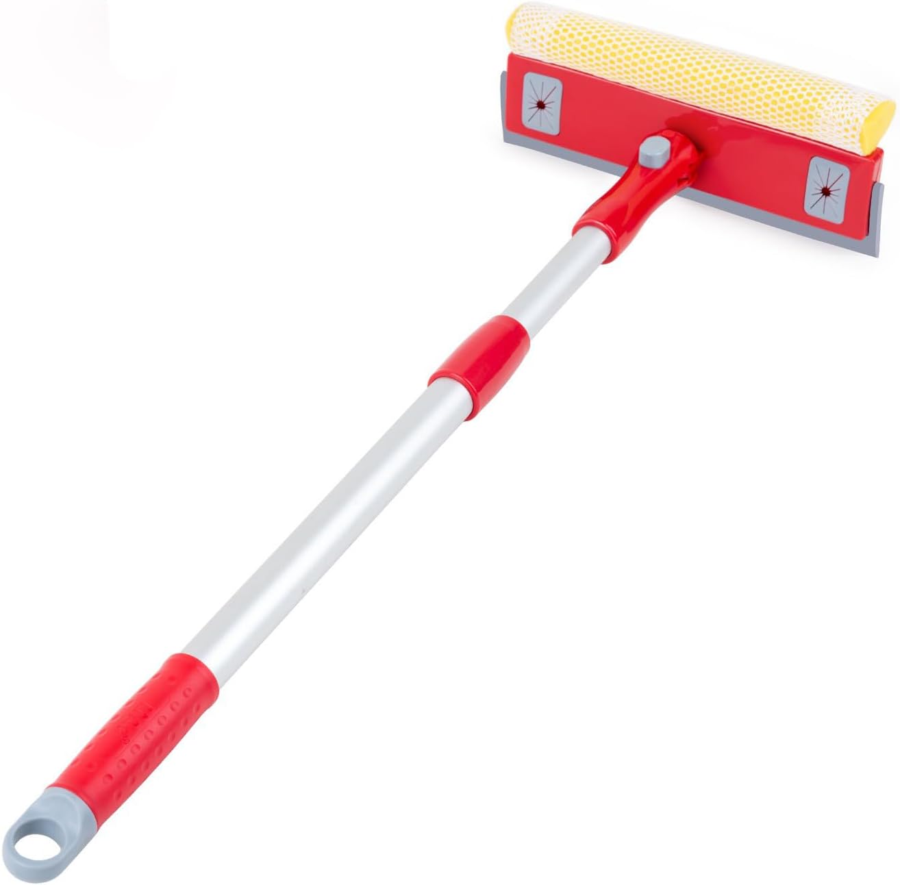 Telescopic Aluminum Pole Sponge + Squeege + Window Cleaner