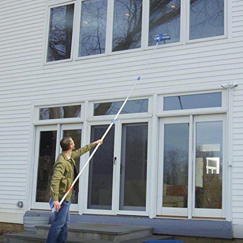 2-in-1 Microfiber Scrubber and Squeegee 14-inch Scrubber Cleaning Tool - Without Pole