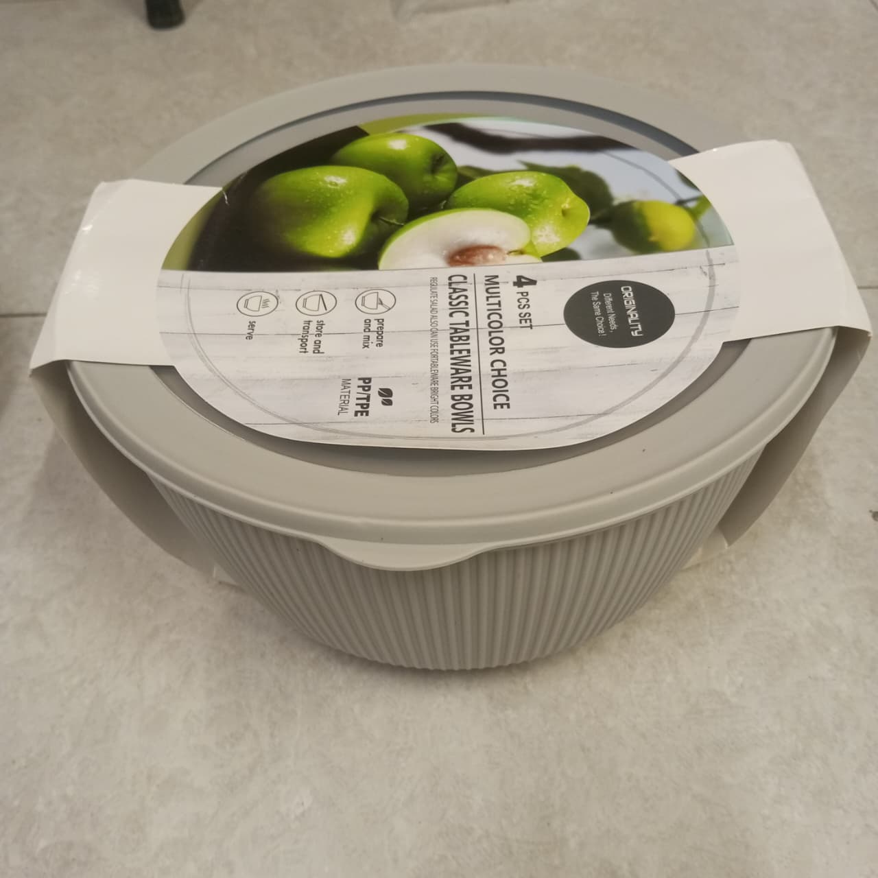 Kitchen Storage Container Plastic With Lid - 4 Pcs