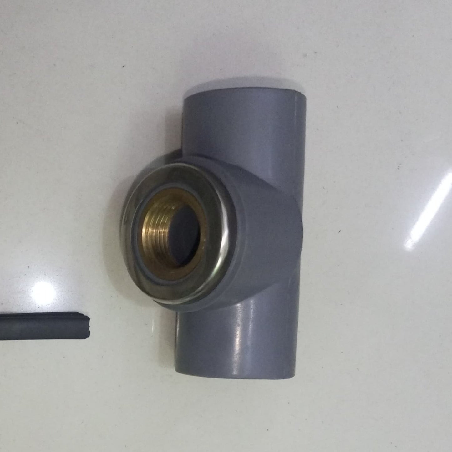 PVC Brass Tee 1/2 Inches X 3/4 Inches