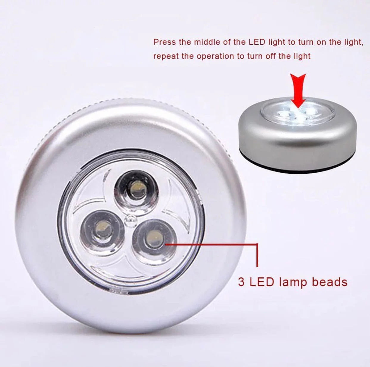 LED Push Button Tap Light