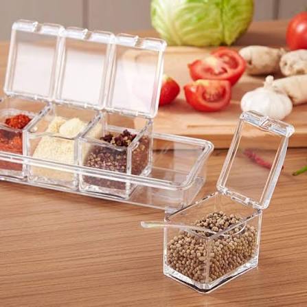 4 Partition Acrylic Masala Set