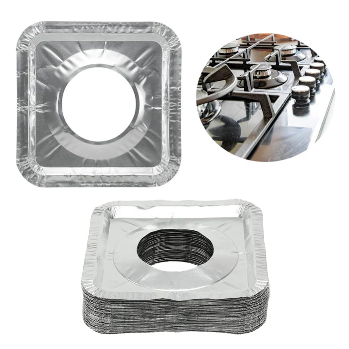 10Pcs Gas Stove Burner Bib Liners Stove Covers Cooking Aluminum Foil Easy to Clean