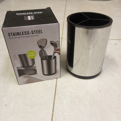Rotatable Spoon Holder - Stainless Steel