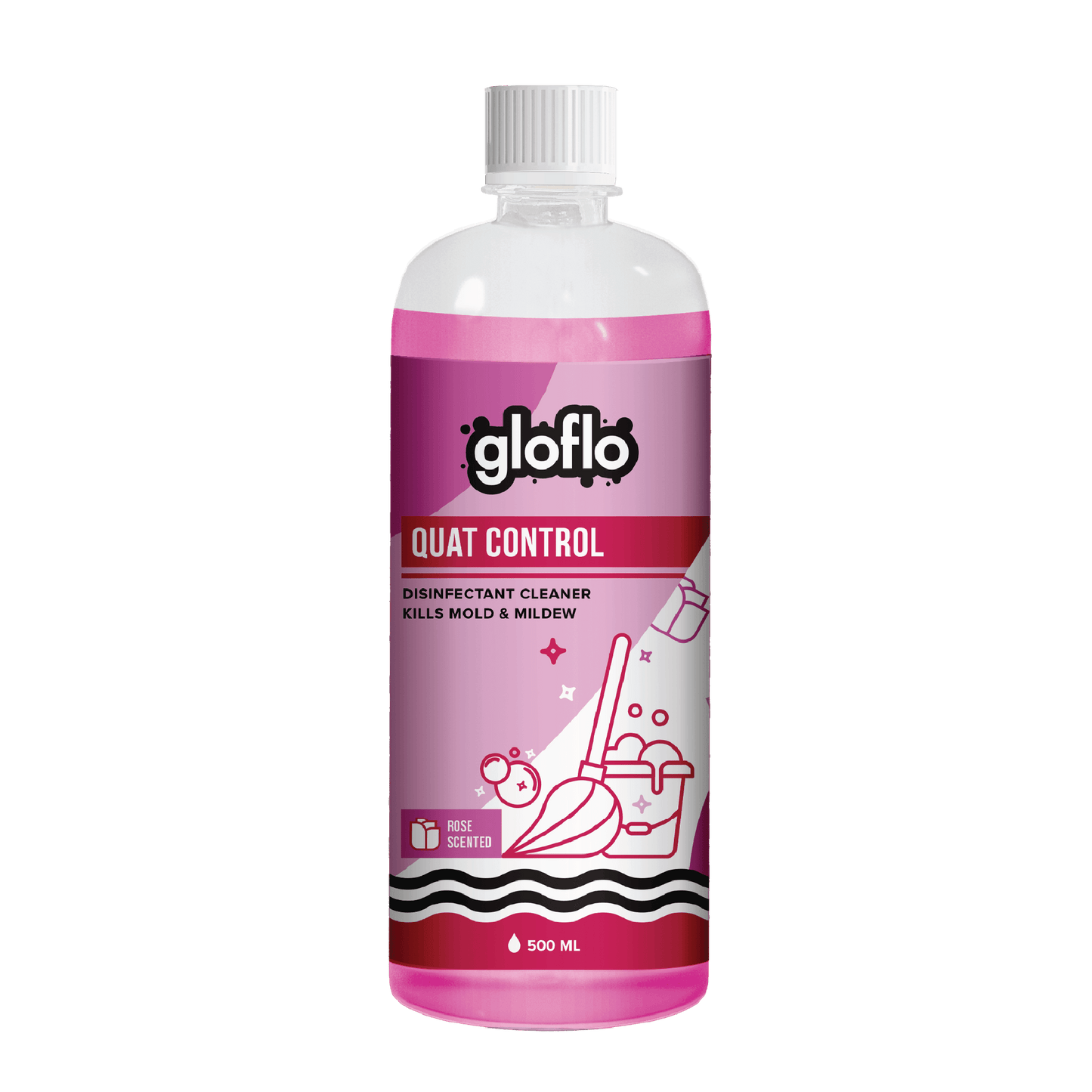 Quat Control - Rose - Fragrant Disinfectant for Daily Mopping