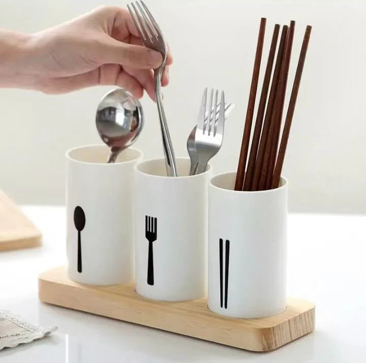 3 in 1 Cutlery Holder For Kitchen