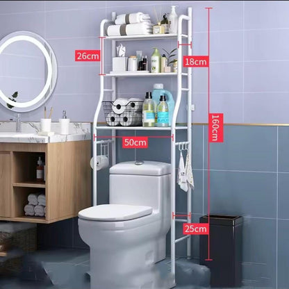 Bathroom Toilet Storage Rack Floor to Floor Toilet Rack Washroom Punching Free Washing Machine Basin Storage Rack
