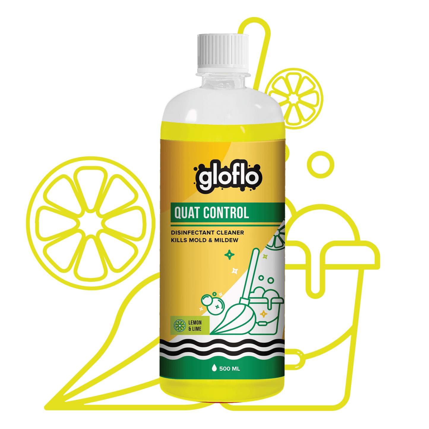 Quat Control - Lemon - Fragrant Disinfectant for Daily Mopping