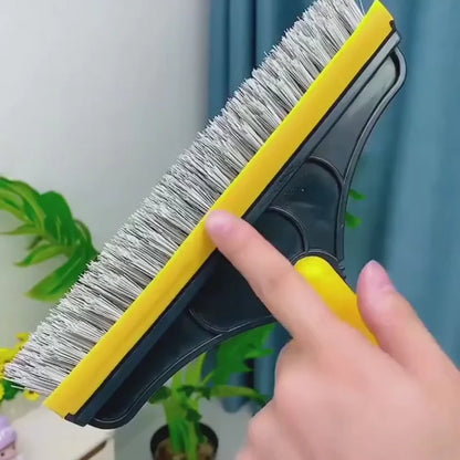 2-in-1 Floor Scrub Brush – Rotating with Long Handle