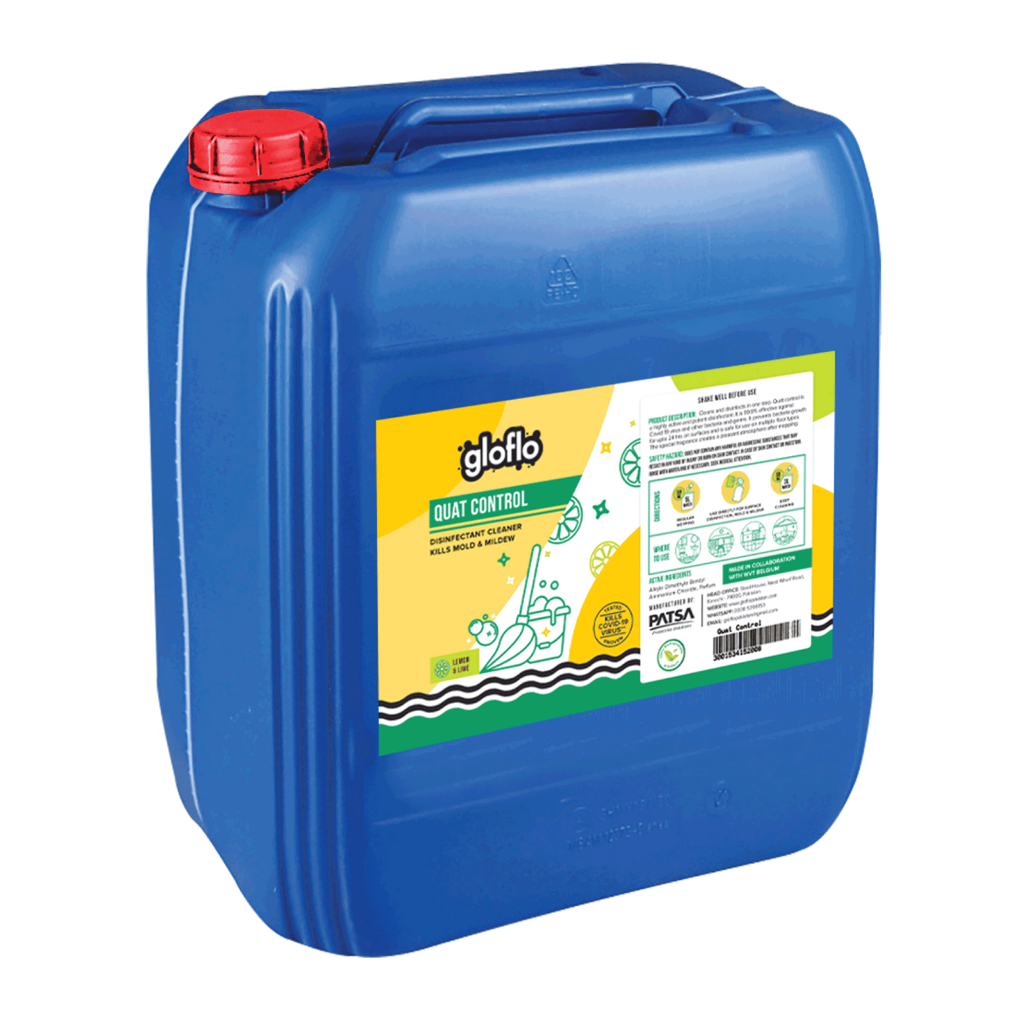 Quat Control - Lemon - Fragrant Disinfectant for Daily Mopping