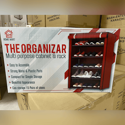 5-Layer Shoe Organizer with Dustproof Cover