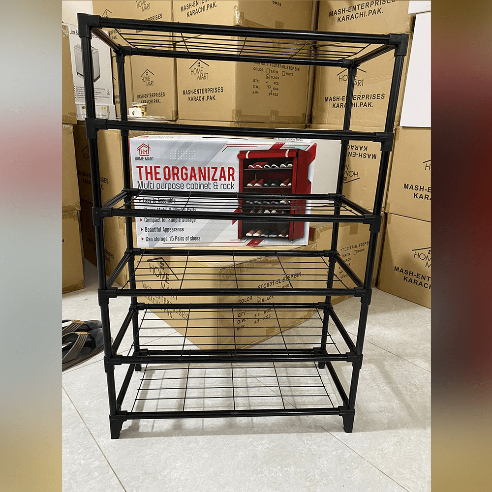5-Layer Shoe Organizer with Dustproof Cover