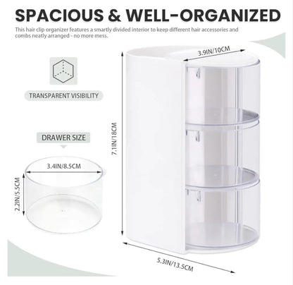 3 Layer Rotating Makeup Brushes Holder