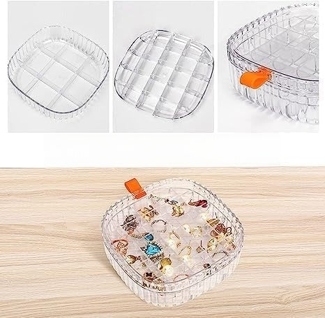 Square Transparent Jewellery Organizer