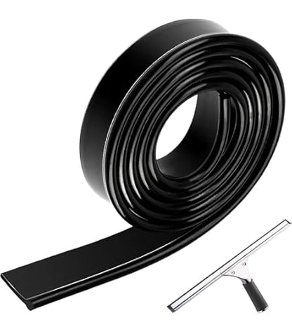 2-in-1 Microfiber Scrubber and Squeegee 14-inch Scrubber Cleaning Tool - Without Pole
