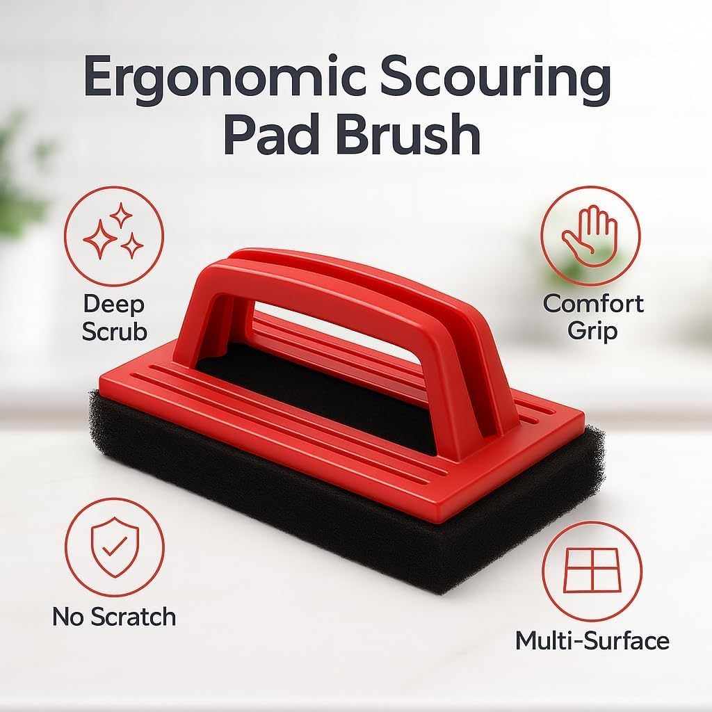 LIAO Scouring Pad H130014 – Heavy Duty Cleaning Sponge | Kitchen Scrubber | 15×9×5.7cm
