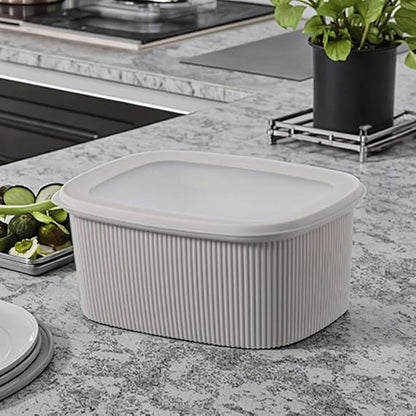 Kitchen Storage Container Plastic With Lid - 4 Pcs