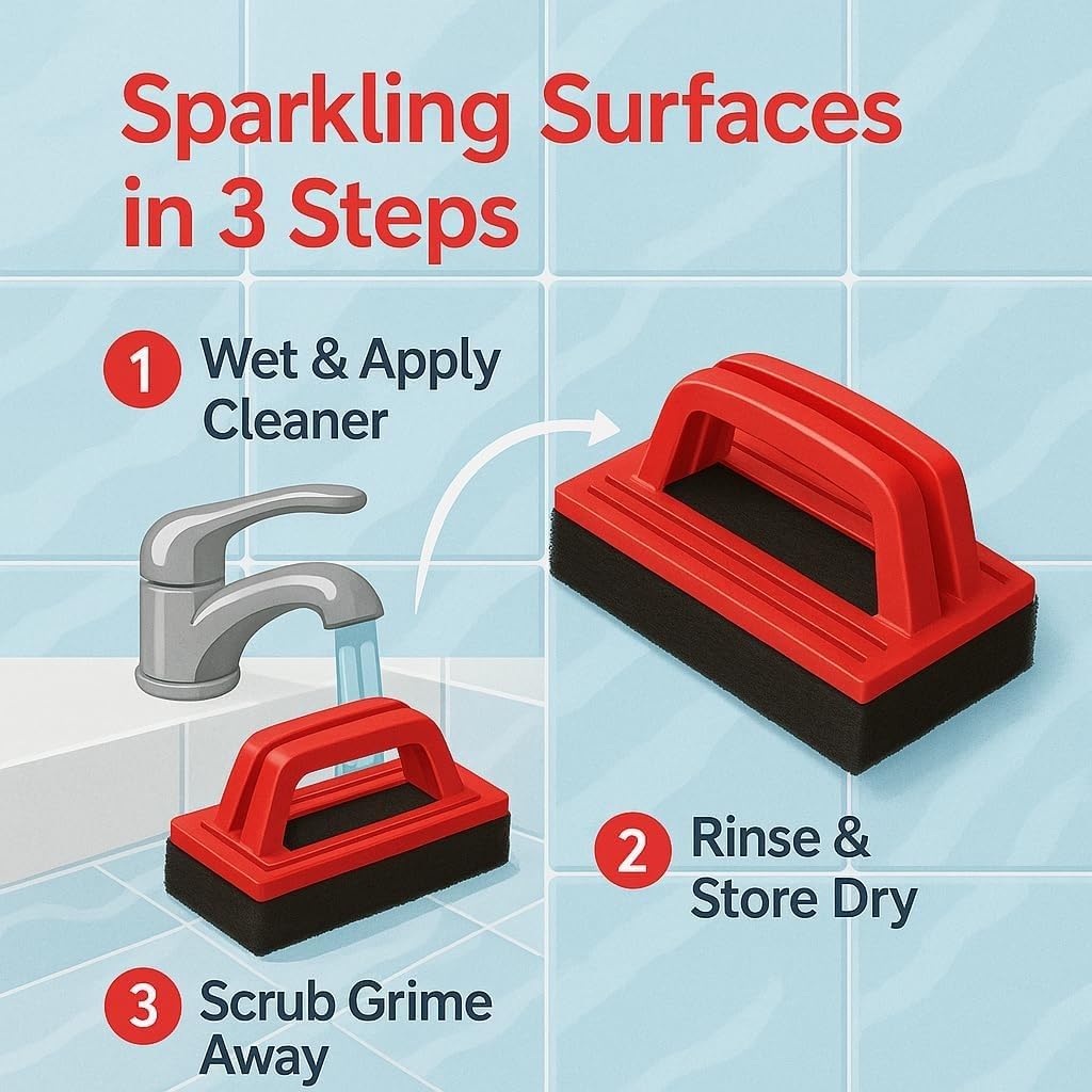 LIAO Scouring Pad H130014 – Heavy Duty Cleaning Sponge | Kitchen Scrubber | 15×9×5.7cm