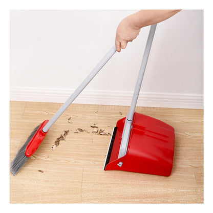 LIAO Dustpan Set C130019 – Long Handle Broom &amp; Dustpan Set | 75cm Metal Handle | Comb Teeth Design