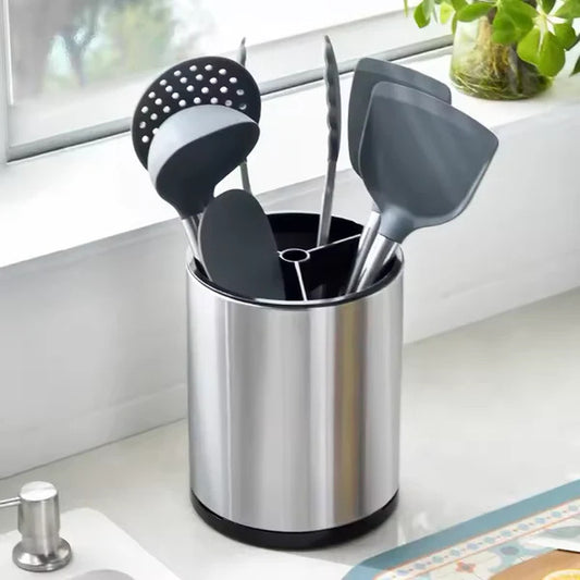 Rotatable Spoon Holder - Stainless Steel