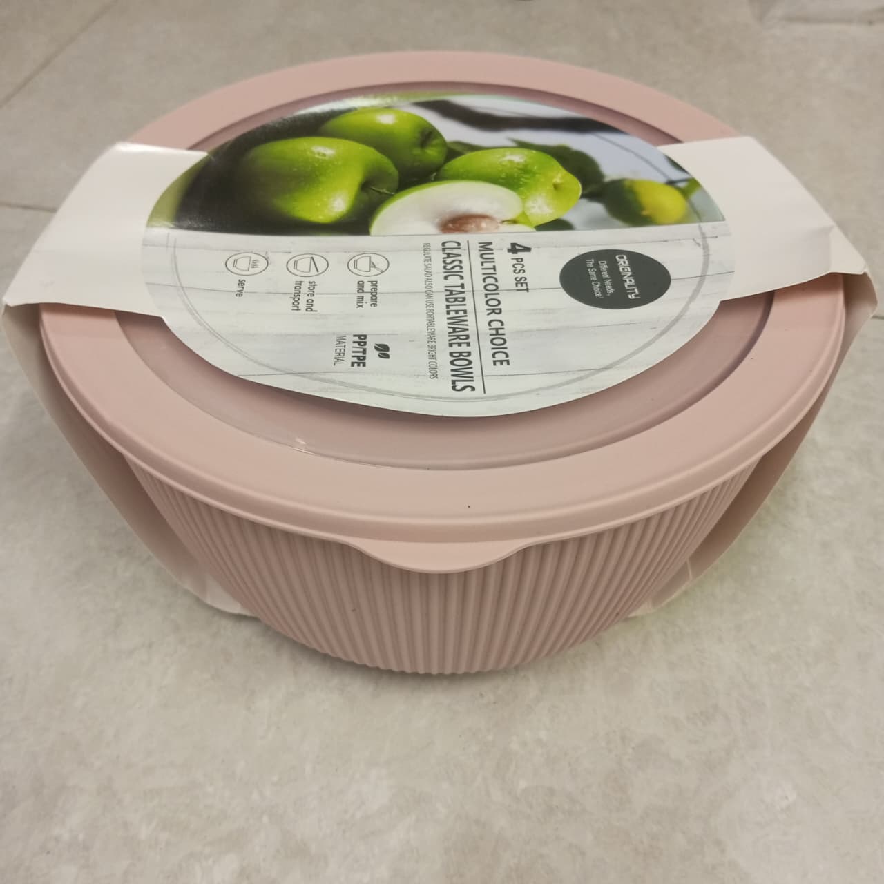 Kitchen Storage Container Plastic With Lid - 4 Pcs