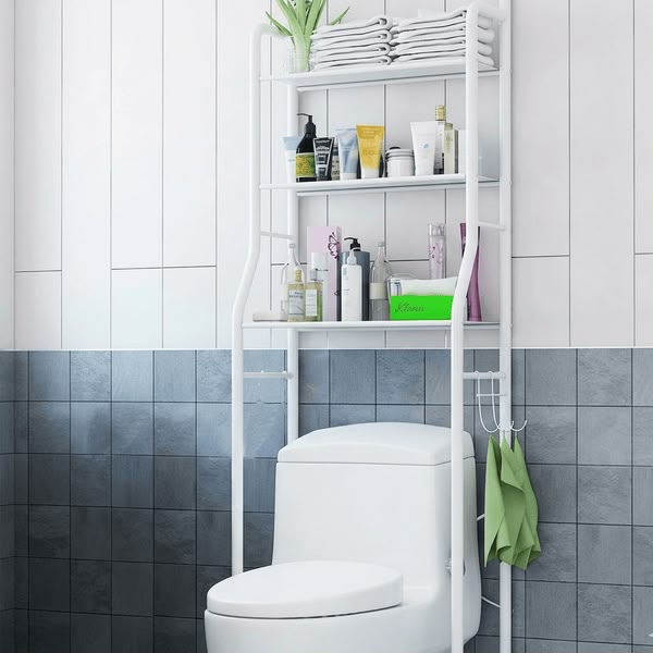 Bathroom Toilet Storage Rack Floor to Floor Toilet Rack Washroom Punching Free Washing Machine Basin Storage Rack