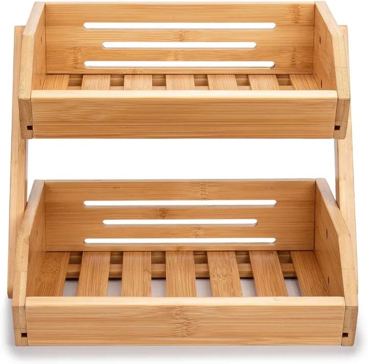 2 Tier Fruit Basket For Kitchen-Fruit and Vegetable Storage Bowl Stand For Kitchen Countertop, Produce Basket Fruit Holder