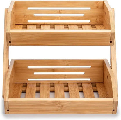 2 Tier Fruit Basket For Kitchen-Fruit and Vegetable Storage Bowl Stand For Kitchen Countertop, Produce Basket Fruit Holder