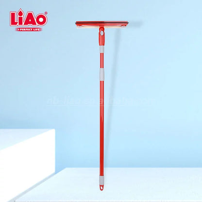 Telescopic Steel Pole Sponge Squeege Window Cleaner With Towel Holder