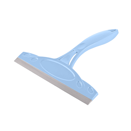 A blue Damla large window squeegee with a white blade, designed for cleaning glass surfaces.