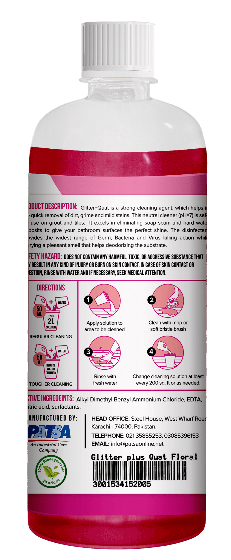 Glitter + Quat - Floral - General Surface Toilet Cleaner