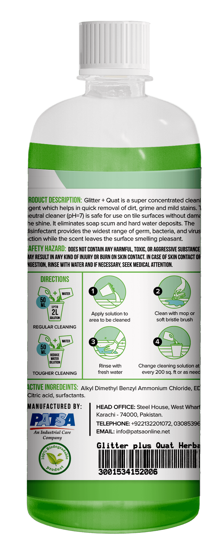 Glitter + Quat - Herbal - General Surface Toilet Cleaner