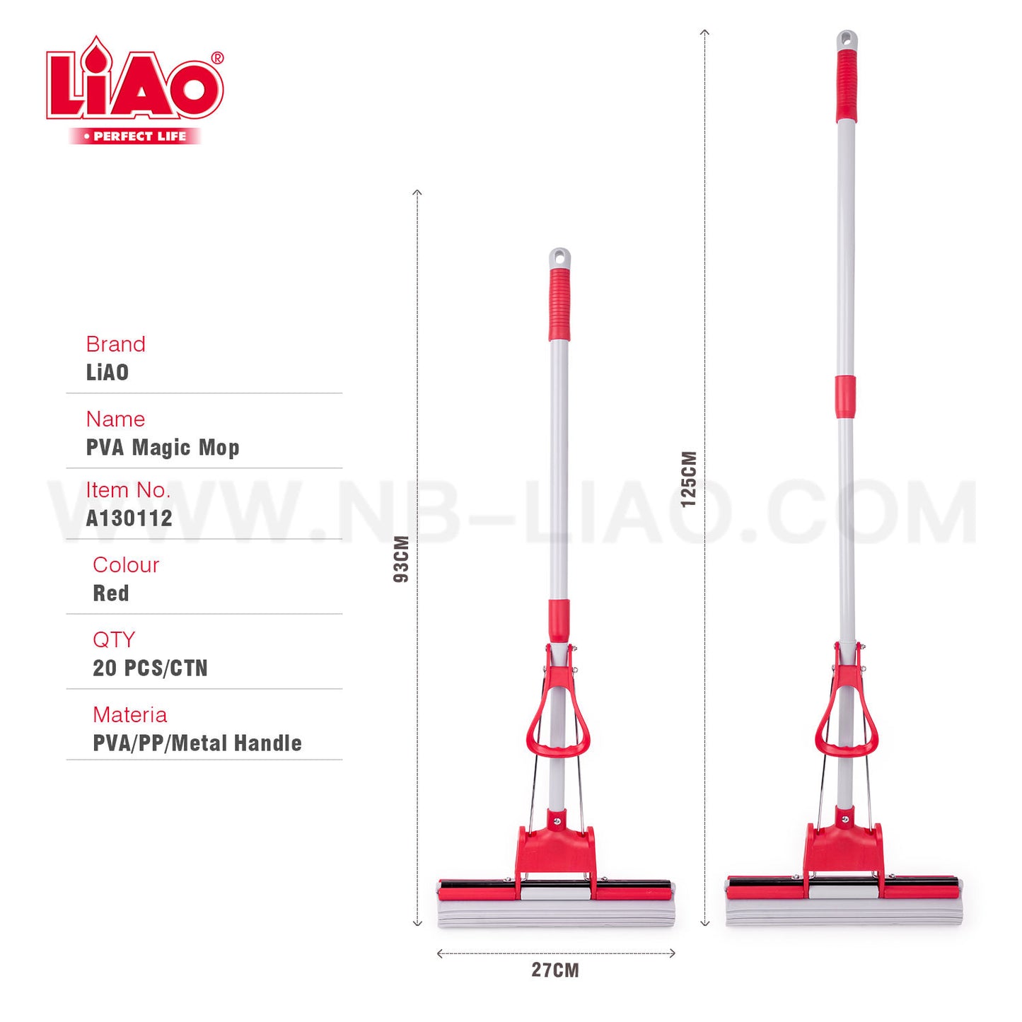 High Quality PVA Sponge Mop – Super Absorbent Floor Mop | 27cm &amp; 33cm Sizes | Strong Water Absorption Cleaning Mop