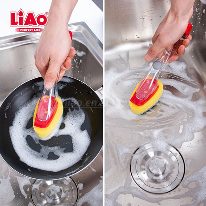 D130086 Dishwand Brush with Sponge Scrubber – 21cm
Make everyday dishwashing easier with the D130086 Dishwand Brush with Sponge Scrubber. Designed for convenient and effective kitchen cleaning, this practical dishwashing tool combines a brush handle with a sponge scrubber to help remove food residue, grease, and everyday dirt from dishes and kitchen utensils.

With its 21cm length, the dishwand brush offers a comfortable grip and convenient handling for daily washing tasks. Its versatile design makes it sui