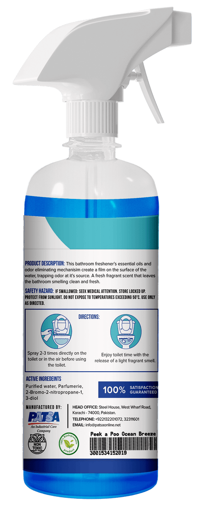 Peak A Poo - Ocean Breeze - Bathroom Air Freshener and Odour Cleanser