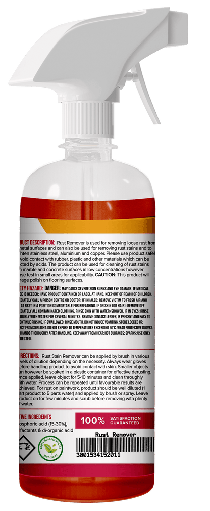 Rust Remover - Cleans Rust From Metals and Brightens Non-Ferrous Metals