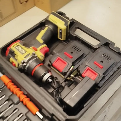 Cordless Drill Machine With 2 X Batteries & 29 Accessories