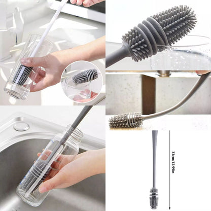 Silicone Bottle Cleaning Brush Bottle
