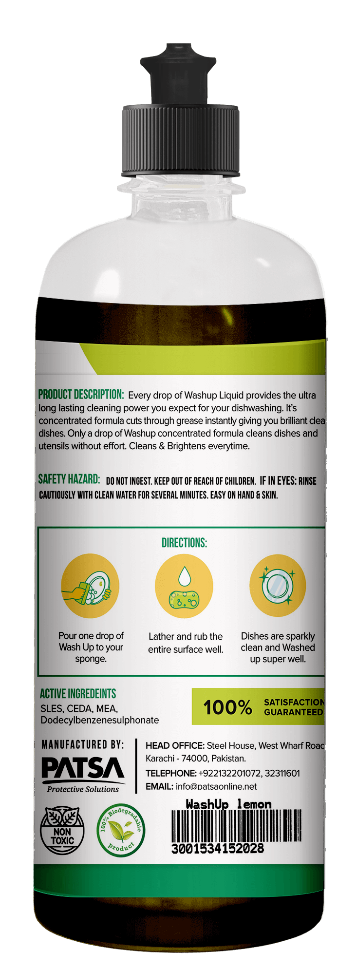 Washup Lemon - Concentrated Dishwashing Liquid