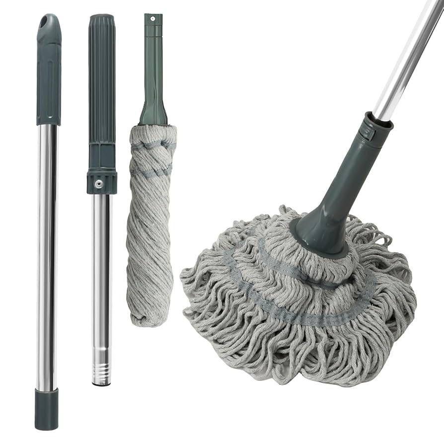 HIGH QUALITY STAINLESS STEEL ROD HEAVY MATERIAL THICK MICROFIBRE TWISTED SQUEEZER MOP
