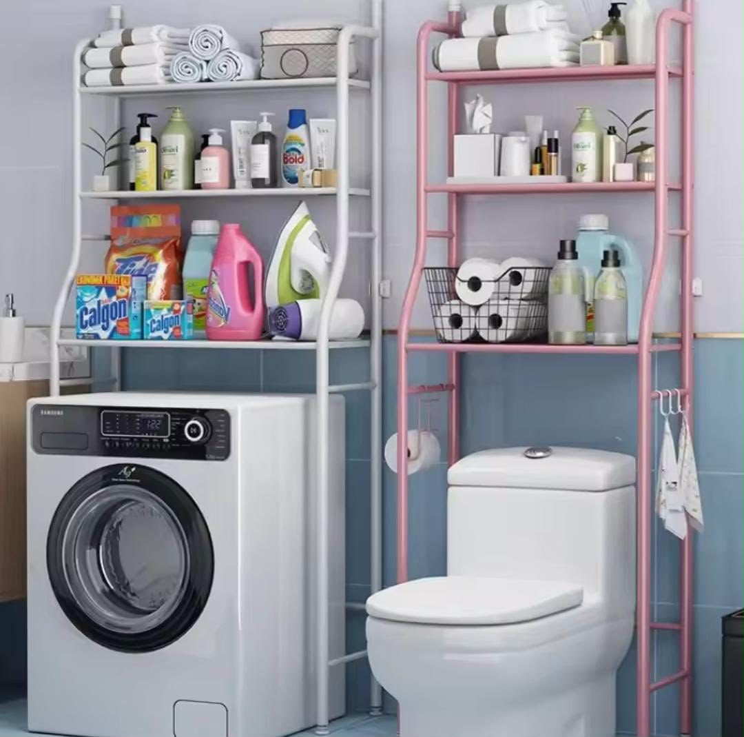 Bathroom Toilet Storage Rack Floor to Floor Toilet Rack Washroom Punching Free Washing Machine Basin Storage Rack