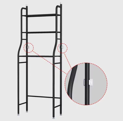 Bathroom Toilet Storage Rack Floor to Floor Toilet Rack Washroom Punching Free Washing Machine Basin Storage Rack