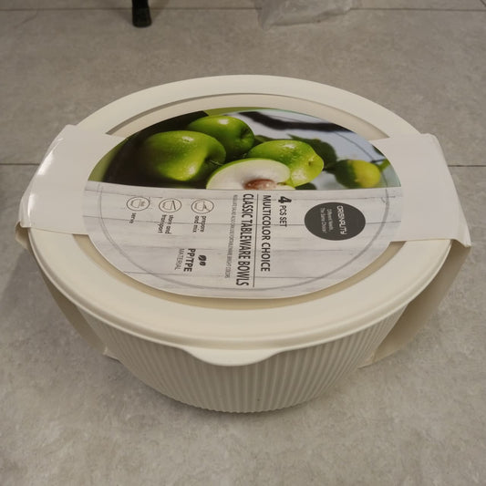 Kitchen Storage Container Plastic With Lid - 4 Pcs