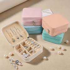 Mini Jewelry Storage Box Portable Home Travel Earrings Necklace Storage Case for Women Ring Organizer
