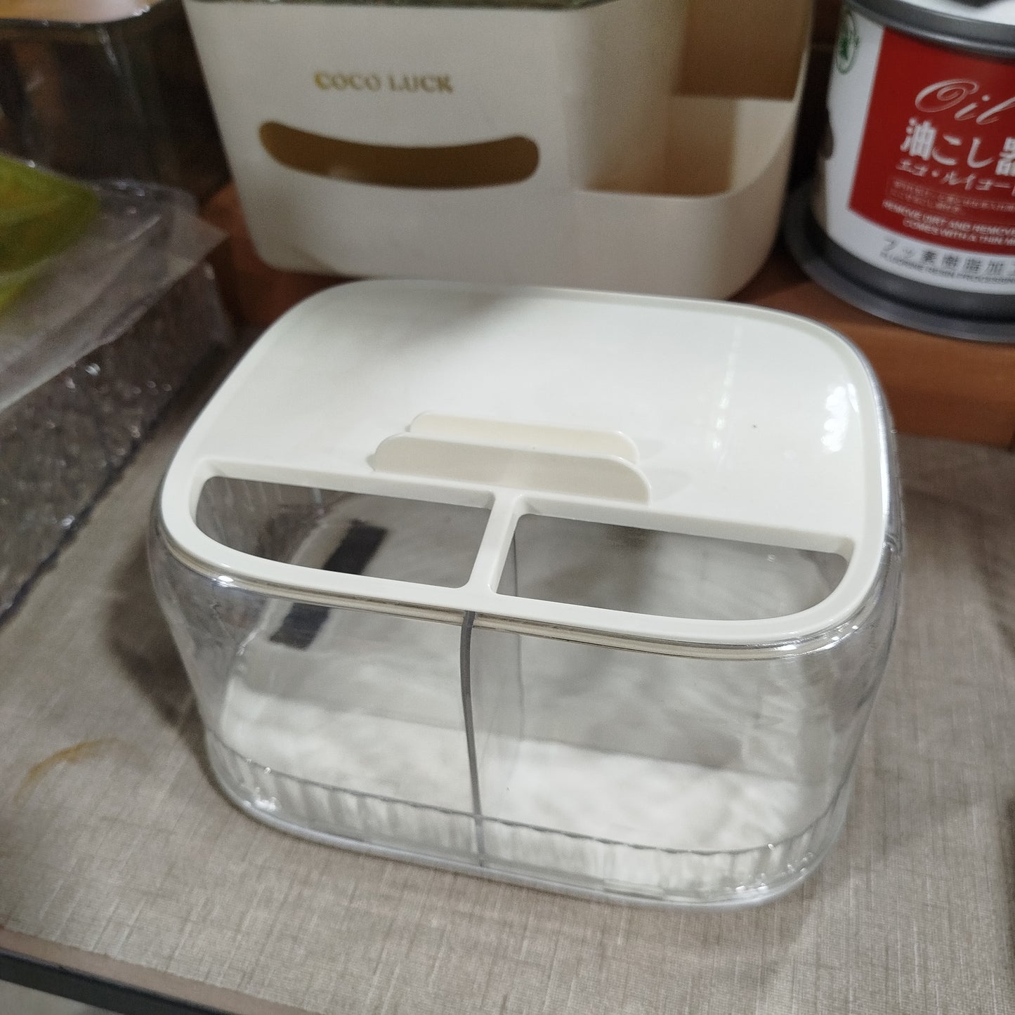 Acrylic Tissue Paper Holder With Accessories Holder