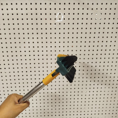 2-in-1 Floor Scrub Brush – Rotating with Long Handle