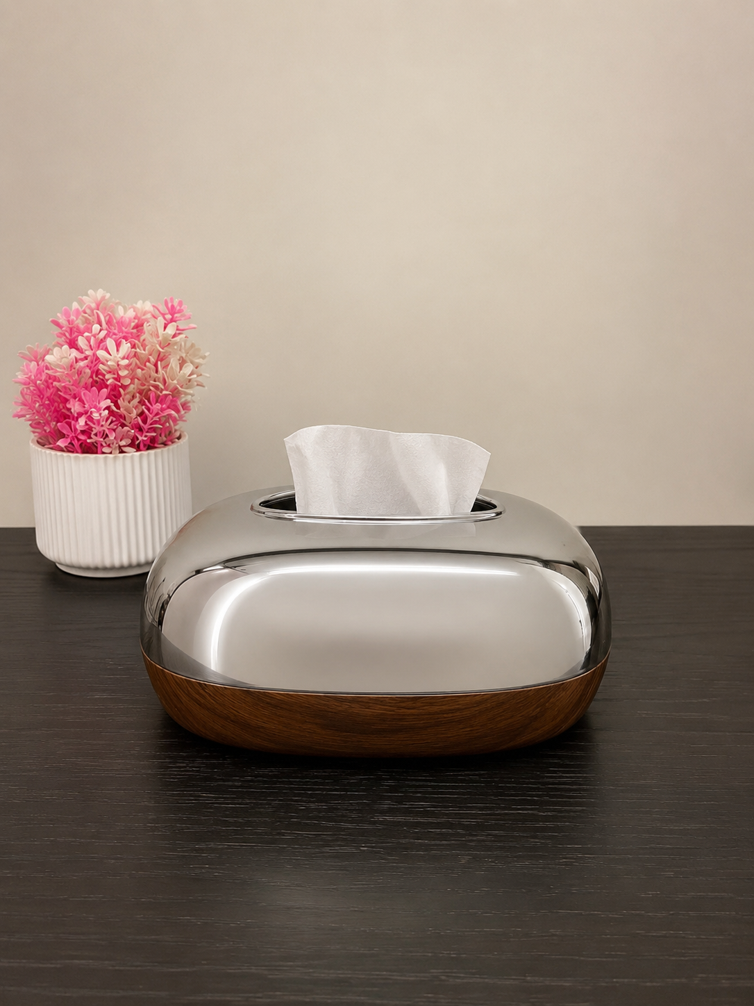 Tissue Box - Golden & Copper Color