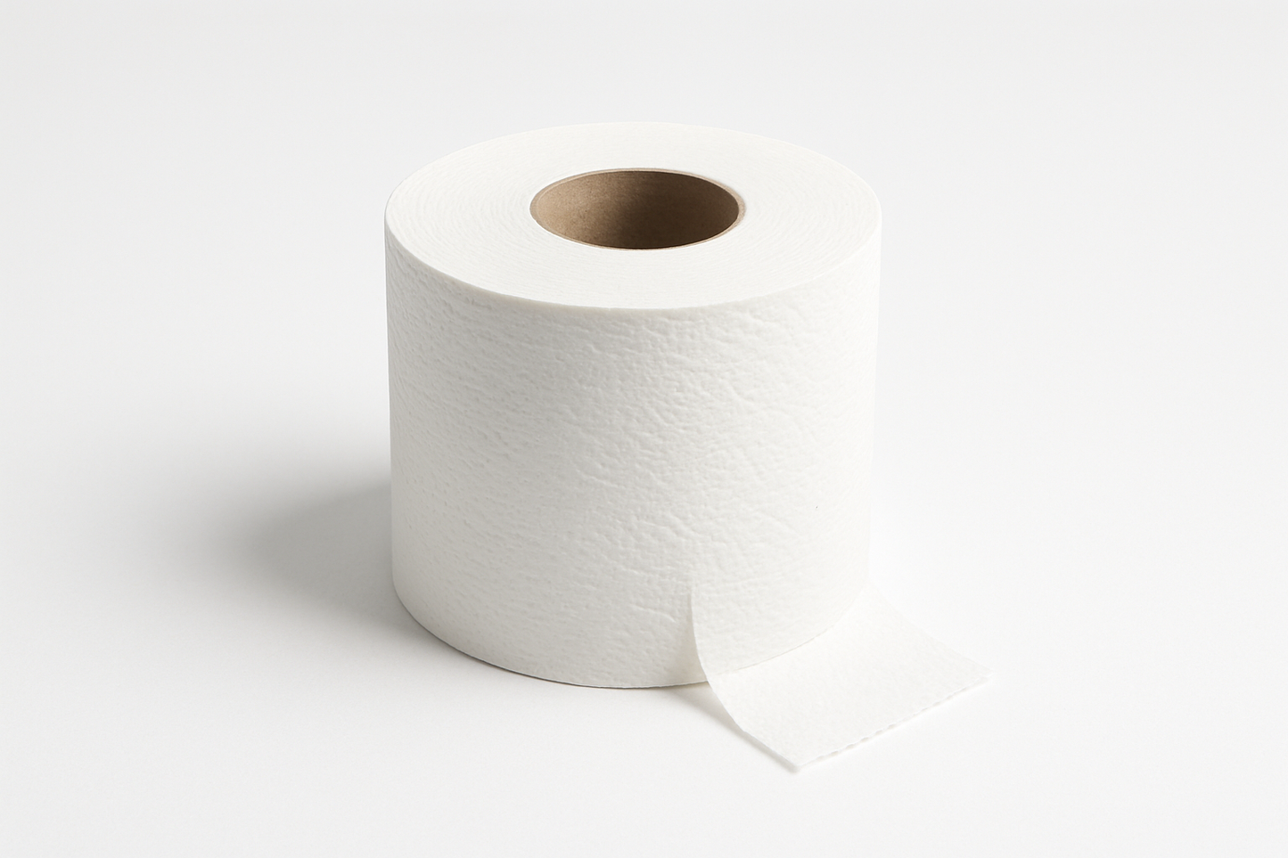 toilet tissue paper roll single piece with white background