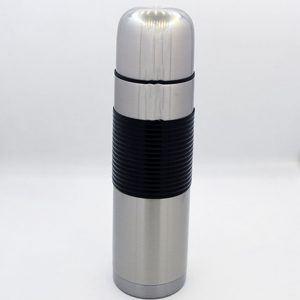 500ml Sport Bottle Stainless Steel - with Black Grip