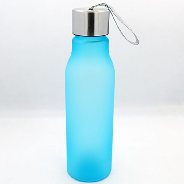 Plastic Sports Bottle with Stainless Steel Cap